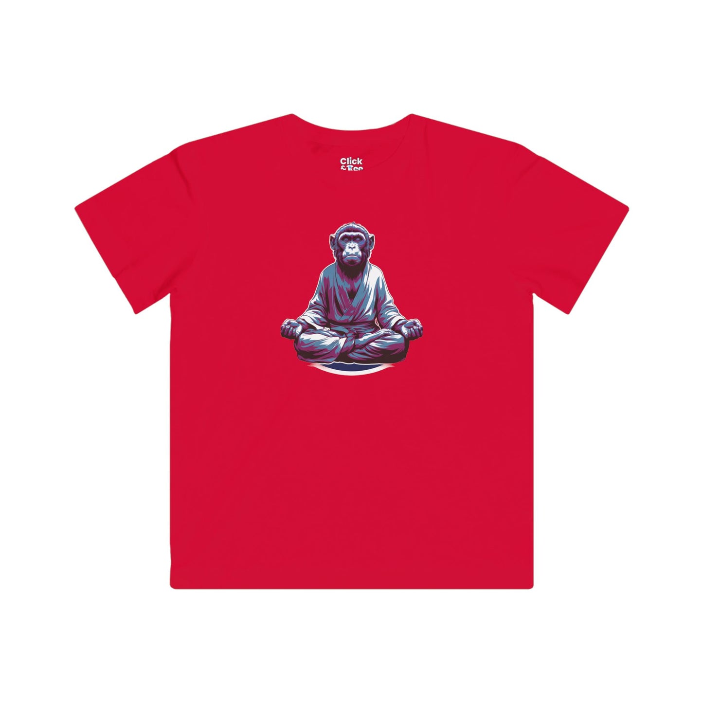 Kids Digital Art T-Shirt - Enlightened Monkey Levitating - Digital Art Style T-Shirt