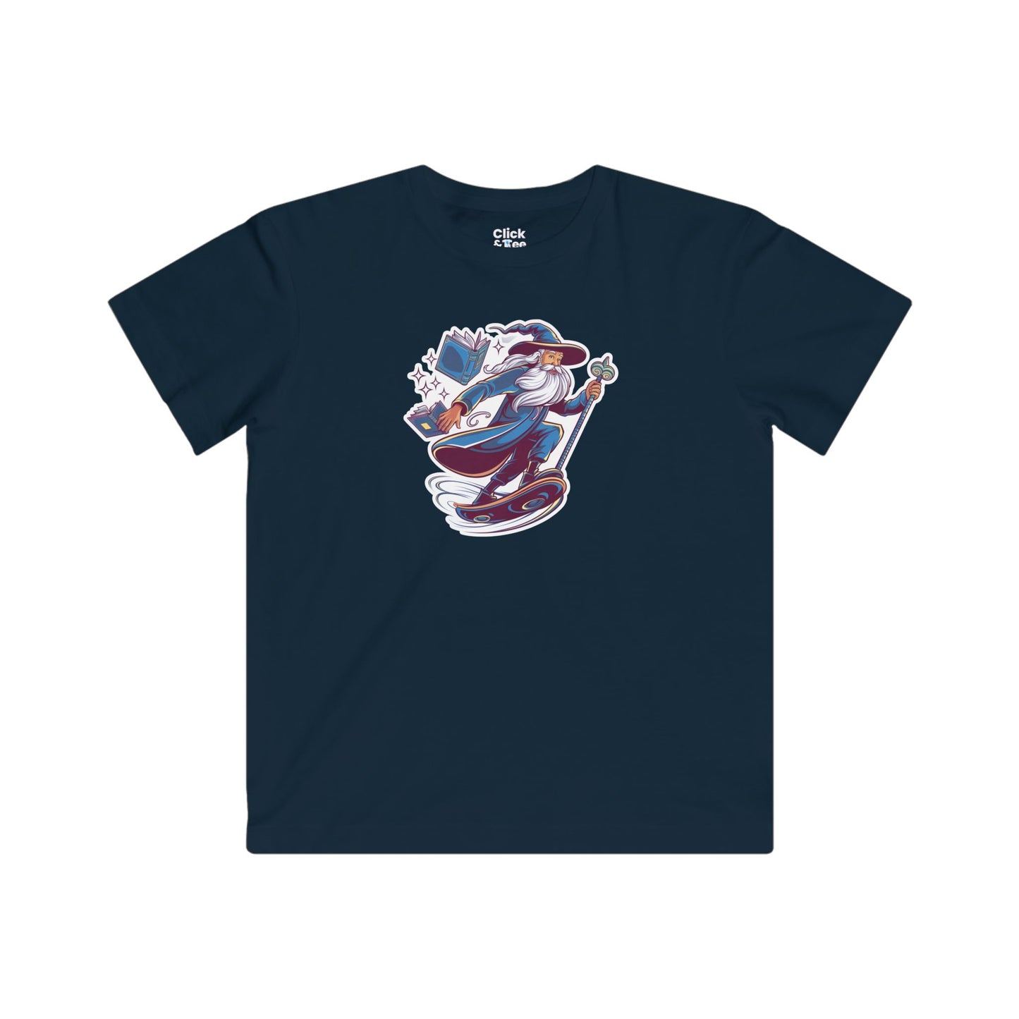Kids Art Deco T-Shirt - Enchanted Dreamer Hoverboarding - Art Deco Style T-Shirt