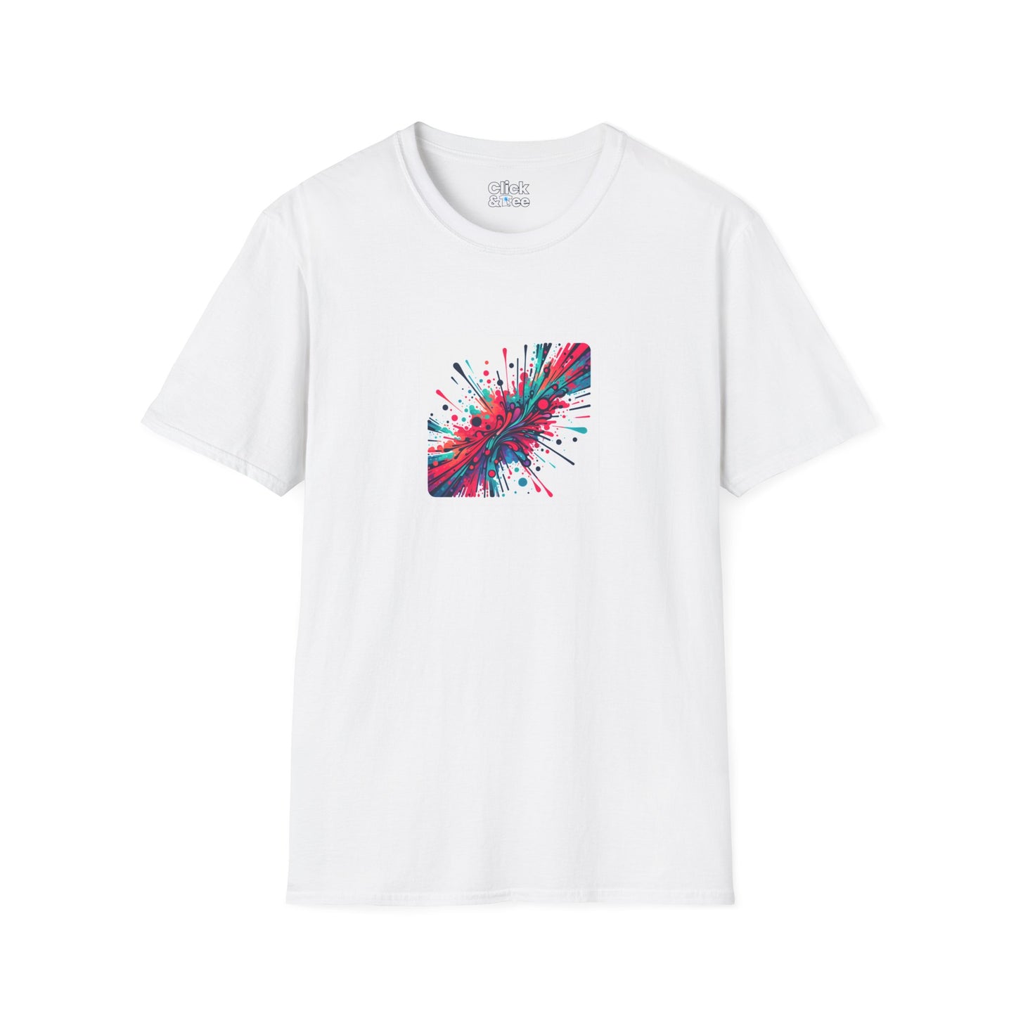 Color Splatter T-Shirt - Vibrant Abstract design Splattered - Color Splatter Style T-Shirt