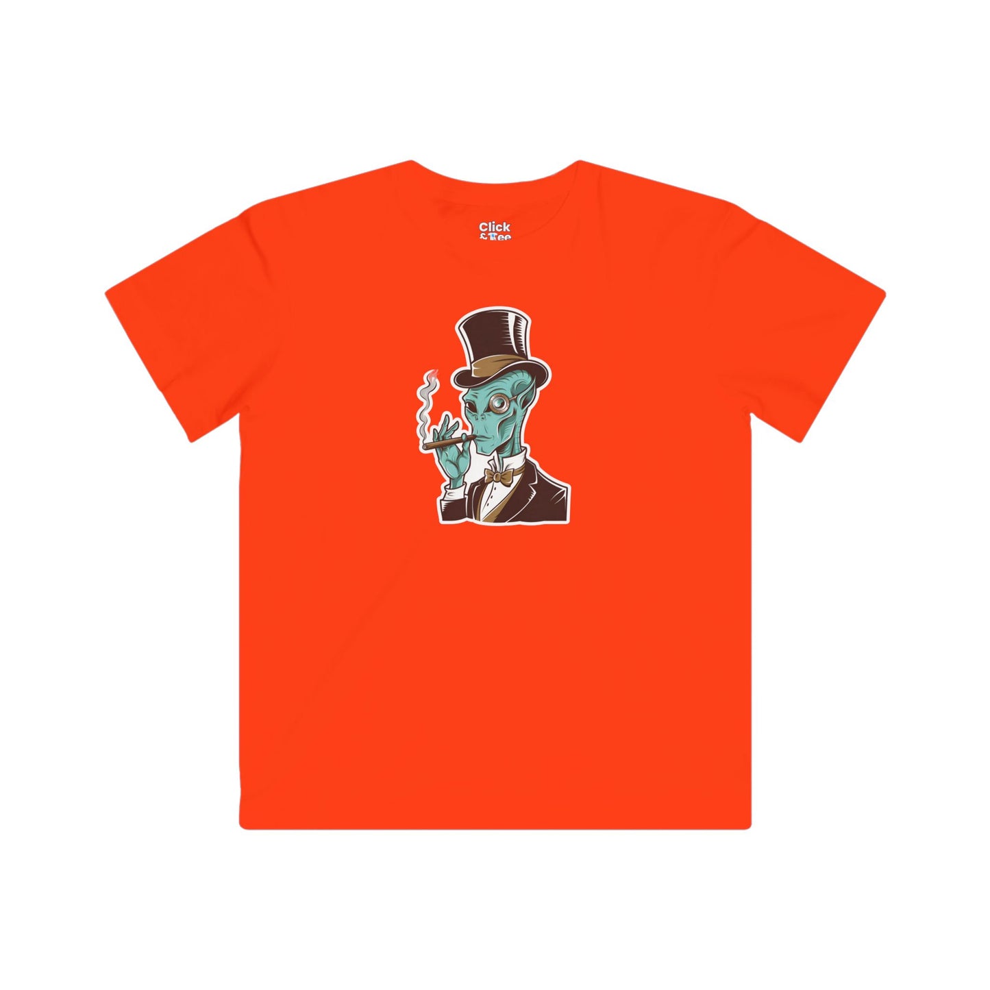 Kids Steampunk T-Shirt - Debonaire Trendy Alien Smoking a cigar - Steampunk Style T-Shirt