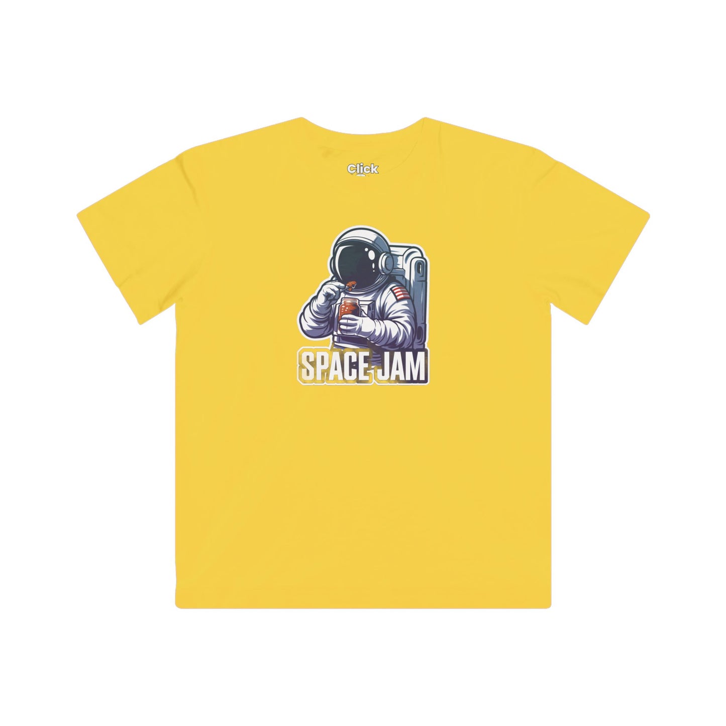 Kids Retro T-Shirt - Hungry Astronaut Eating Jam in Space - Retro Style T-Shirt
