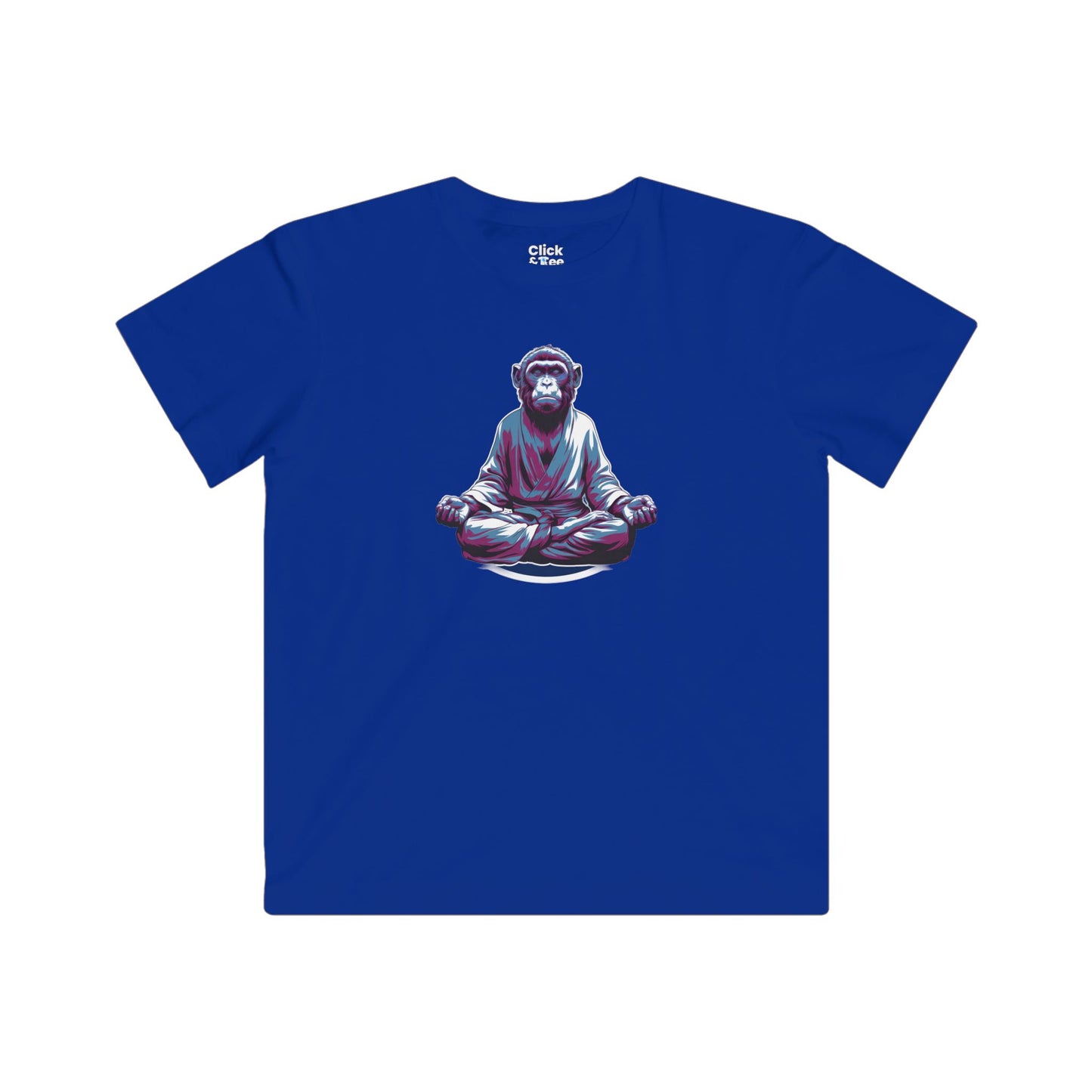 Kids Digital Art T-Shirt - Enlightened Monkey Levitating - Digital Art Style T-Shirt