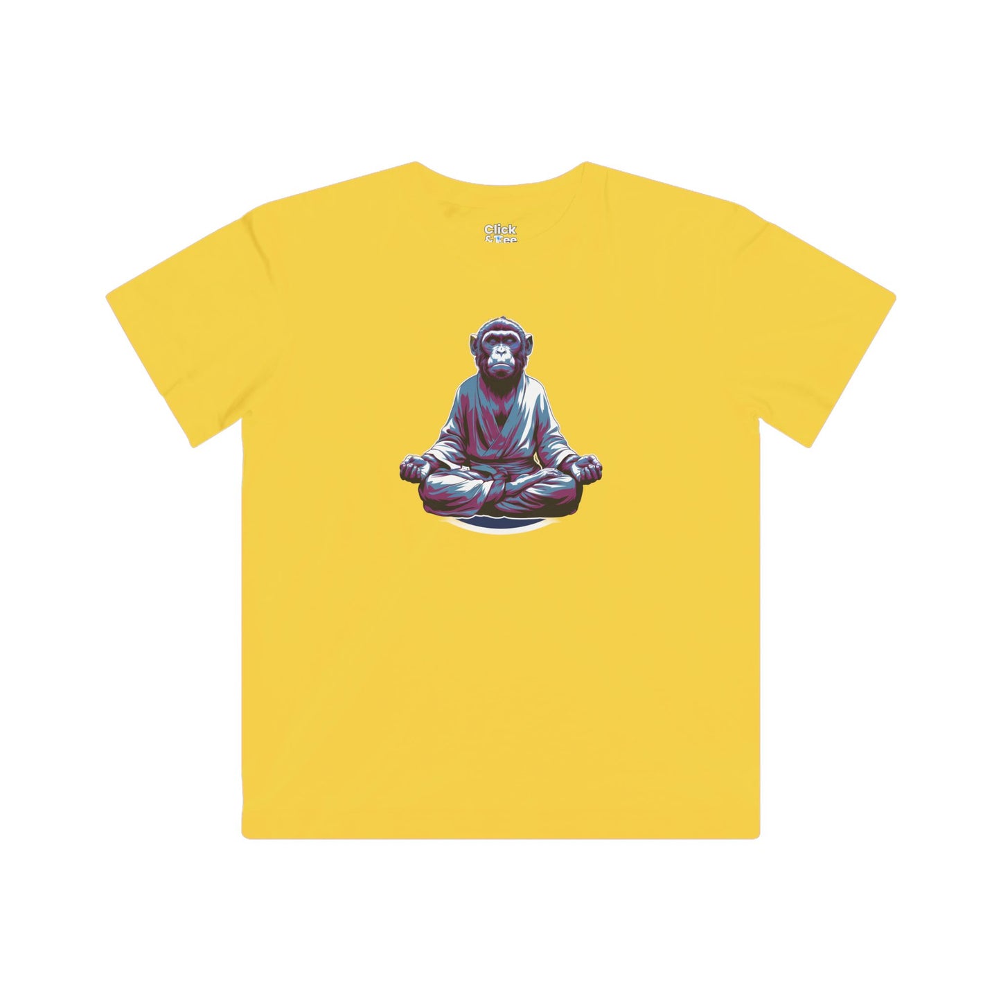 Kids Digital Art T-Shirt - Enlightened Monkey Levitating - Digital Art Style T-Shirt