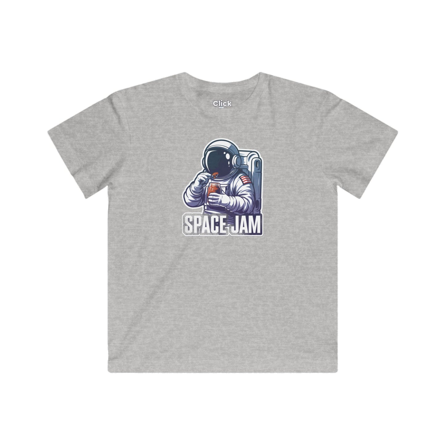 Kids Retro T-Shirt - Hungry Astronaut Eating Jam in Space - Retro Style T-Shirt