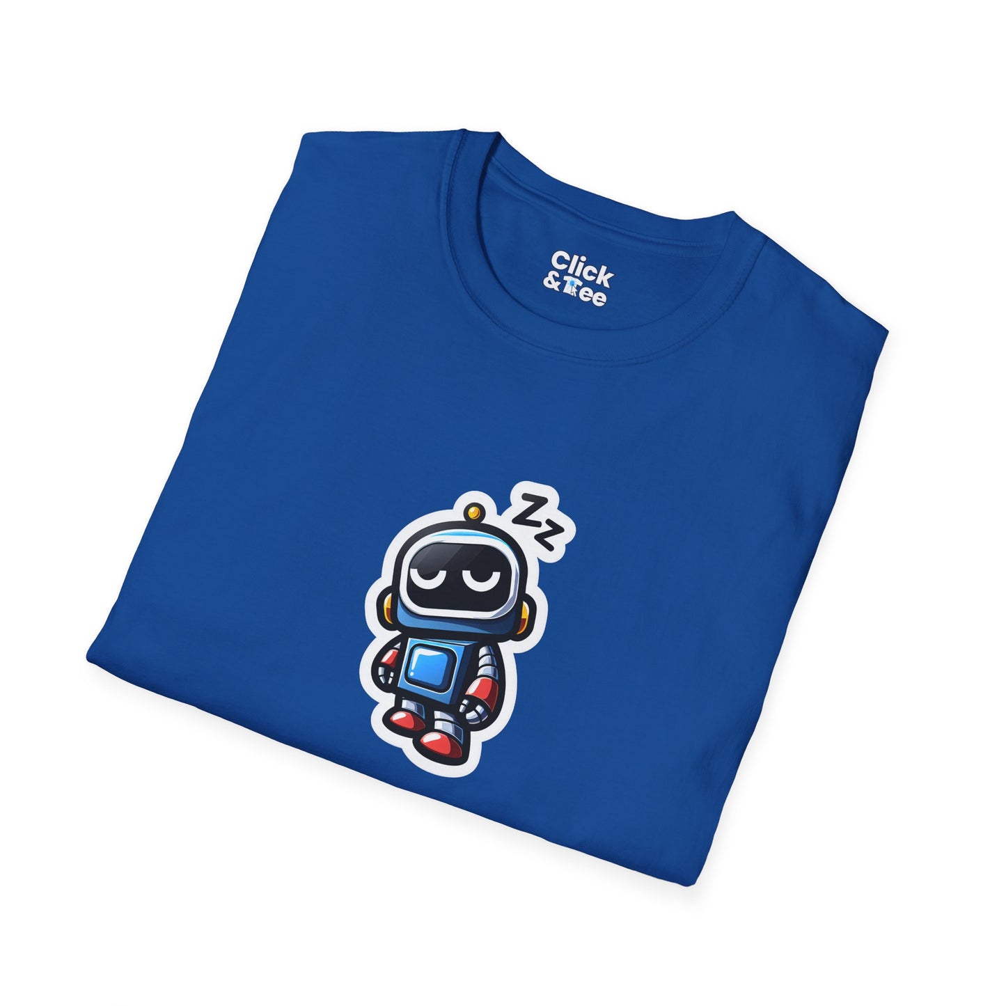 Unique T-Shirt - Sleepy Robot Carrying a human - Cartoon Style T-Shirt