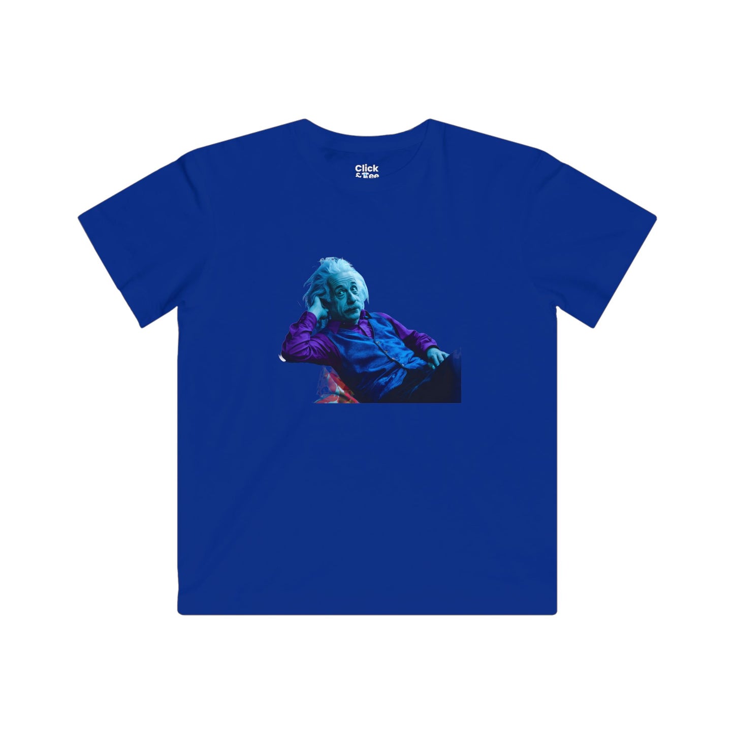 Kids Cyberpunk T-Shirt - funny albert Einstein laying down on a couch - Cyberpunk Style T-Shirt