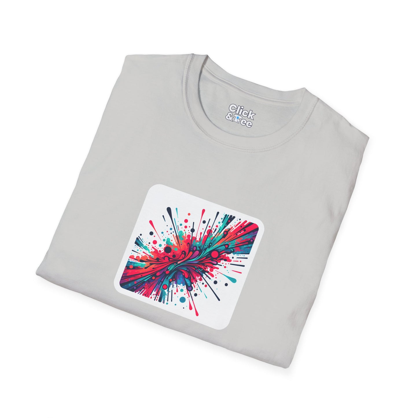 Color Splatter T-Shirt - Vibrant Abstract design Splattered - Color Splatter Style T-Shirt
