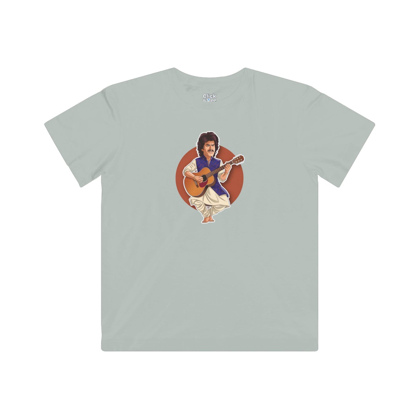 Kids Cartoon T-Shirt - Funny Shahrukh Khan Playing Guitar - Cartoon Style T-Shirt