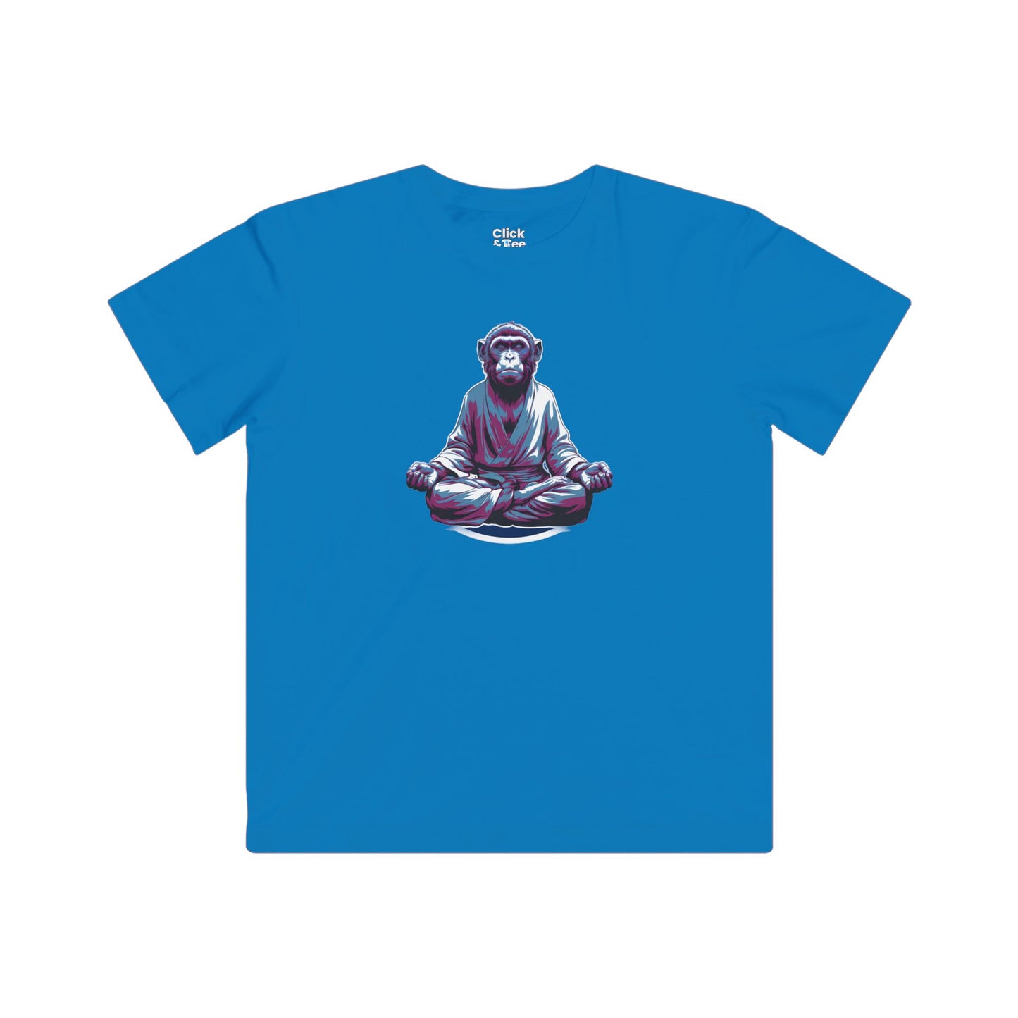 Kids Digital Art T-Shirt - Enlightened Monkey Levitating - Digital Art Style T-Shirt