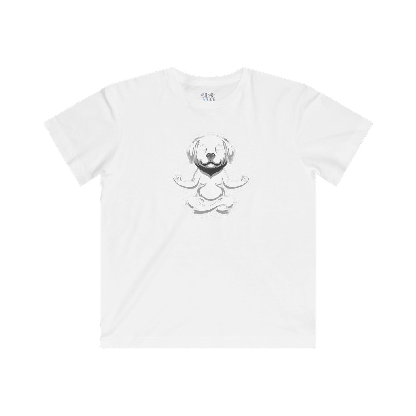 Kids Photography T-Shirt - Cute Puppy Meditating - Photography Style T-Shirt