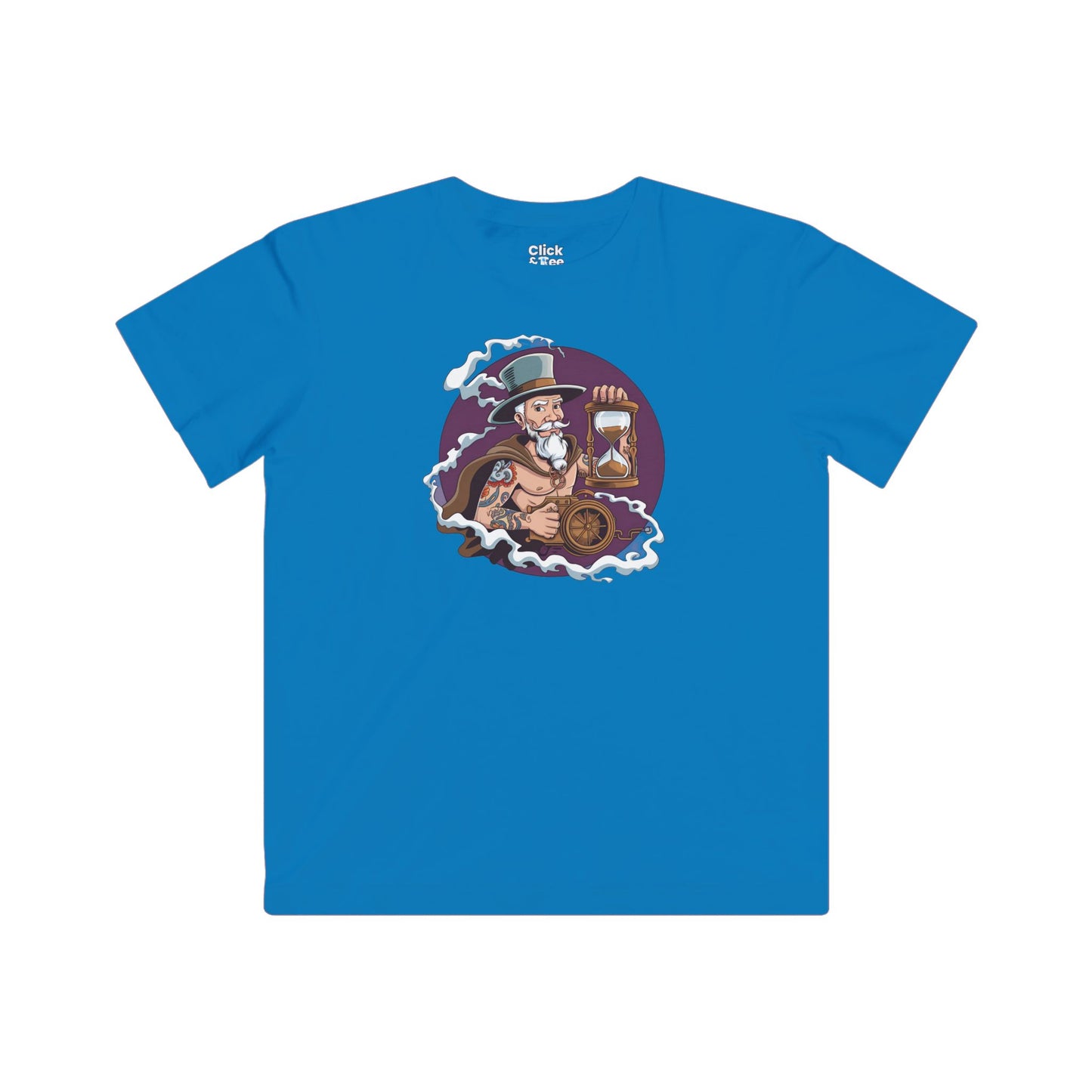 Kids Vector T-Shirt - Tattooed Alchemist Traveling through Time - Vector Style T-Shirt