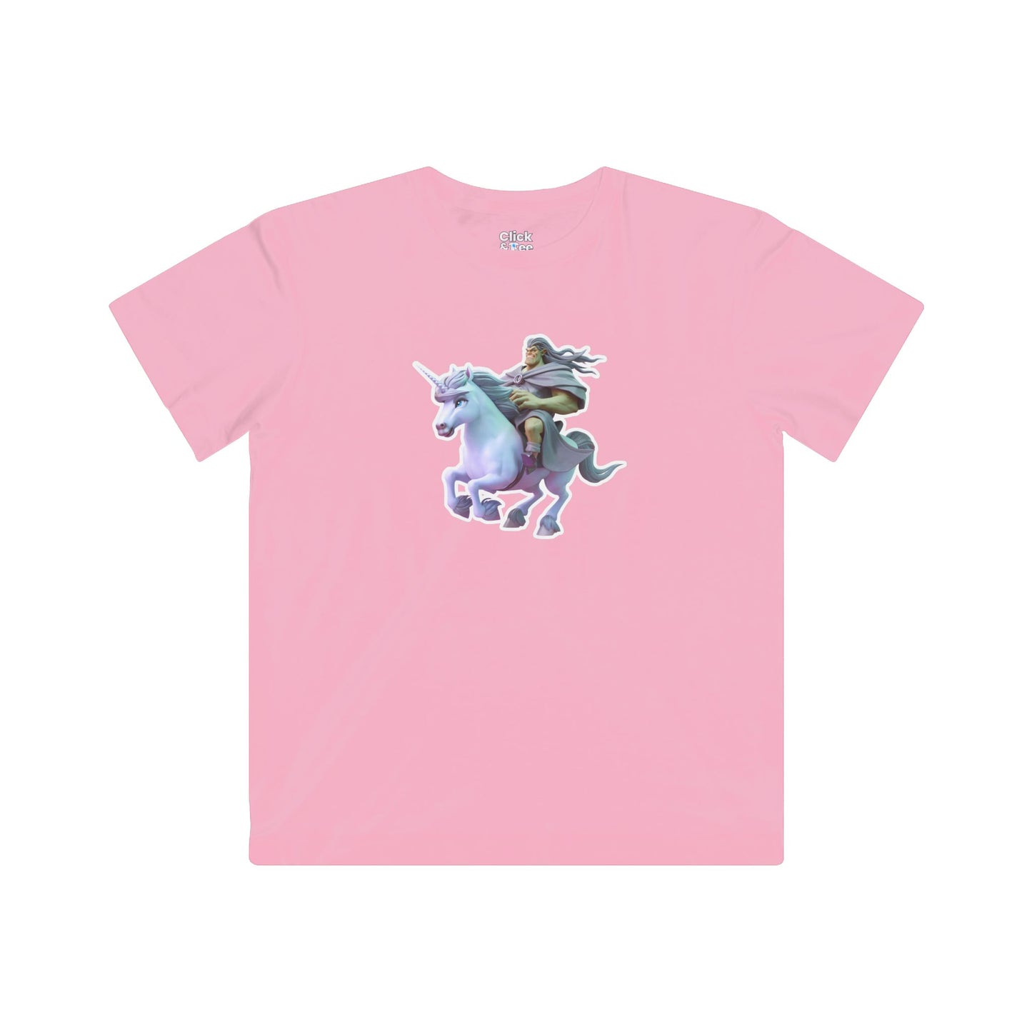 Kids 3D T-Shirt - Hulking Warlock Riding a Magical Unicorn - 3D Style T-Shirt