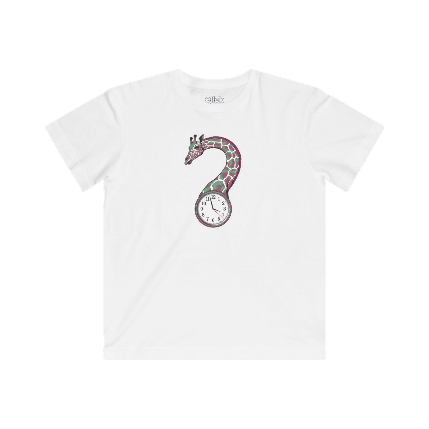 Kids Psychadelic T-Shirt - Insomniac Giraffe Bending Time - Psychadelic Style T-Shirt (ID86)