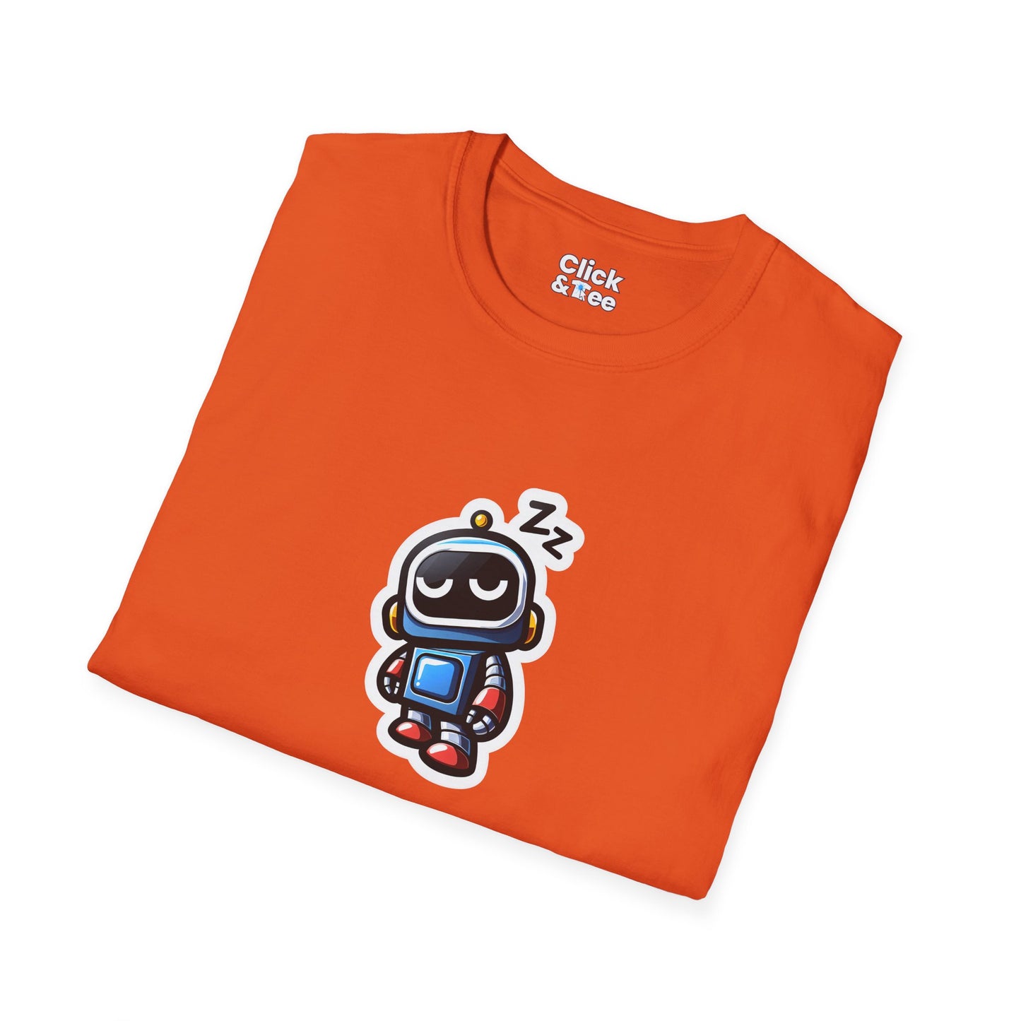 Unique T-Shirt - Sleepy Robot Carrying a human - Cartoon Style T-Shirt