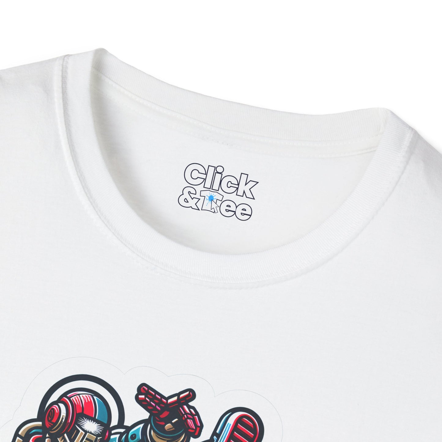 Retro T-Shirt - Aggressive Retro-Robot Breakdancing - Retro Style T-Shirt