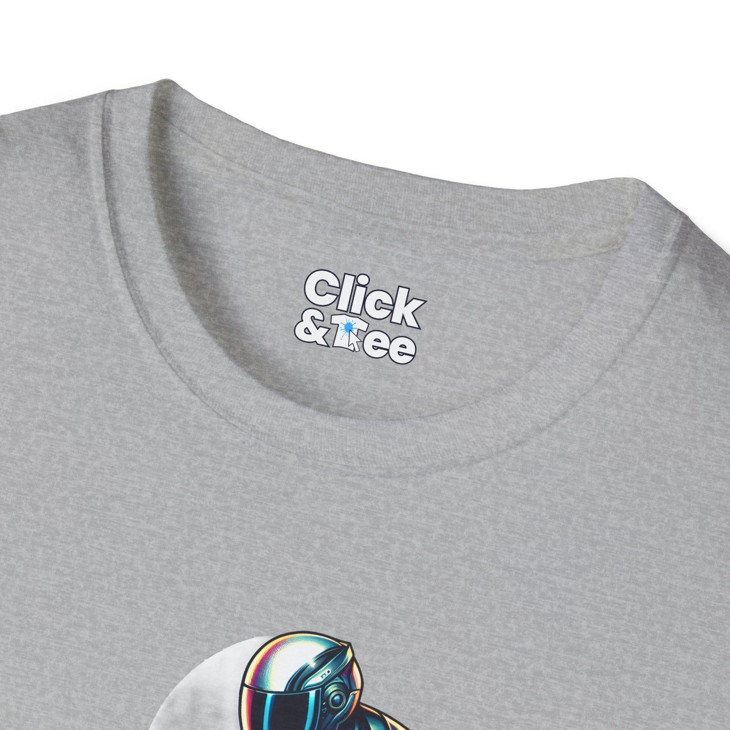 Synthwave T-Shirt - Futuristic Racer Riding a futuristic light bike - Synthwave Style T-Shirt