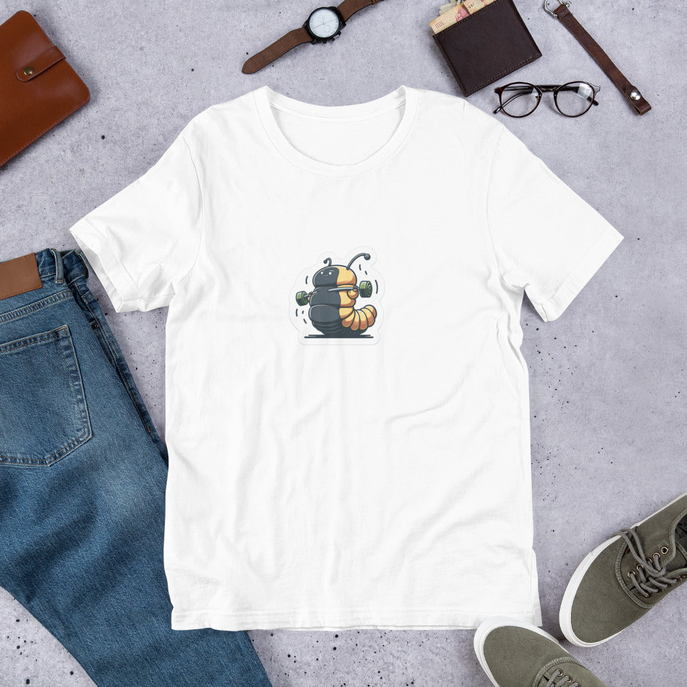 Photography T-Shirt - Fat Caterpillar Working out - Photography Style T-Shirt