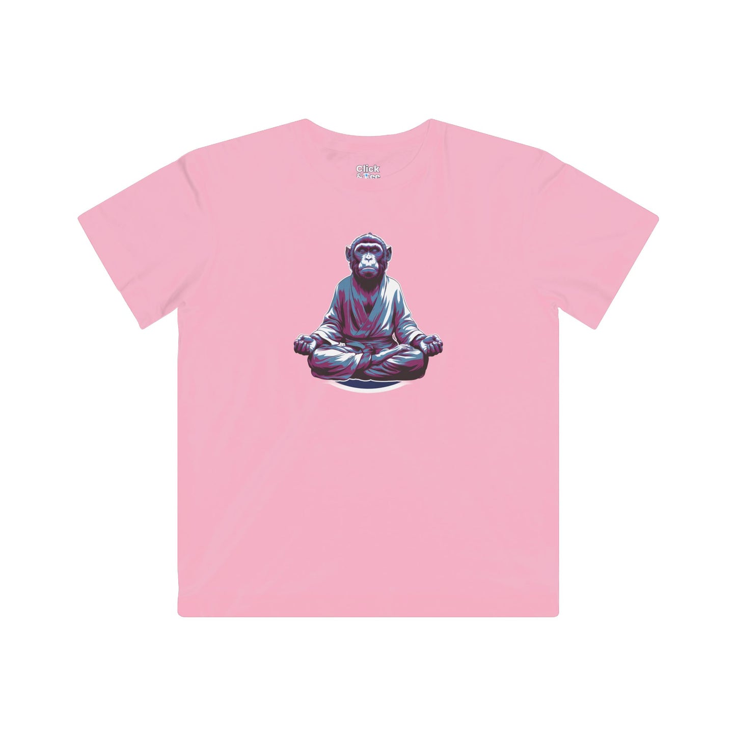 Kids Digital Art T-Shirt - Enlightened Monkey Levitating - Digital Art Style T-Shirt