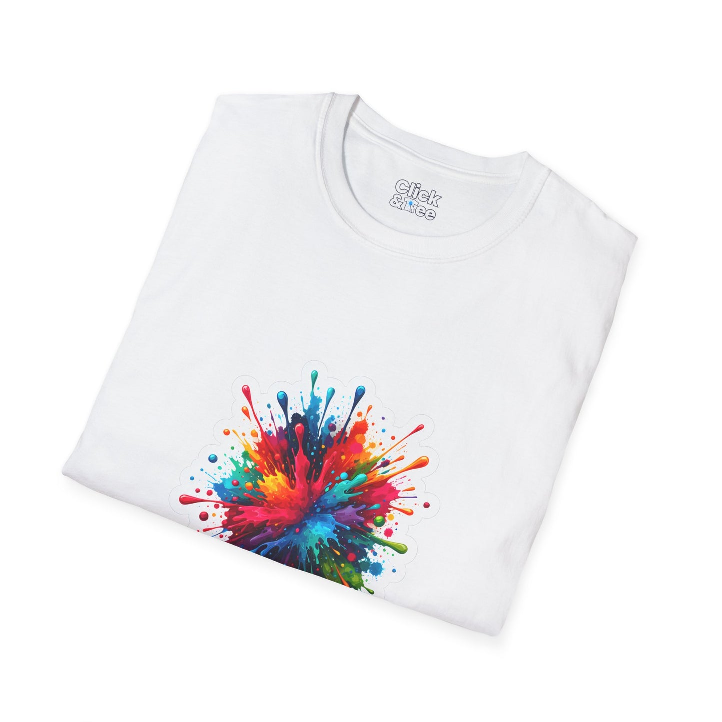 Color Splatter T-Shirt - Vibrant Splatter Paint Art Exploding in all directions - Color Splatter Style T-Shirt
