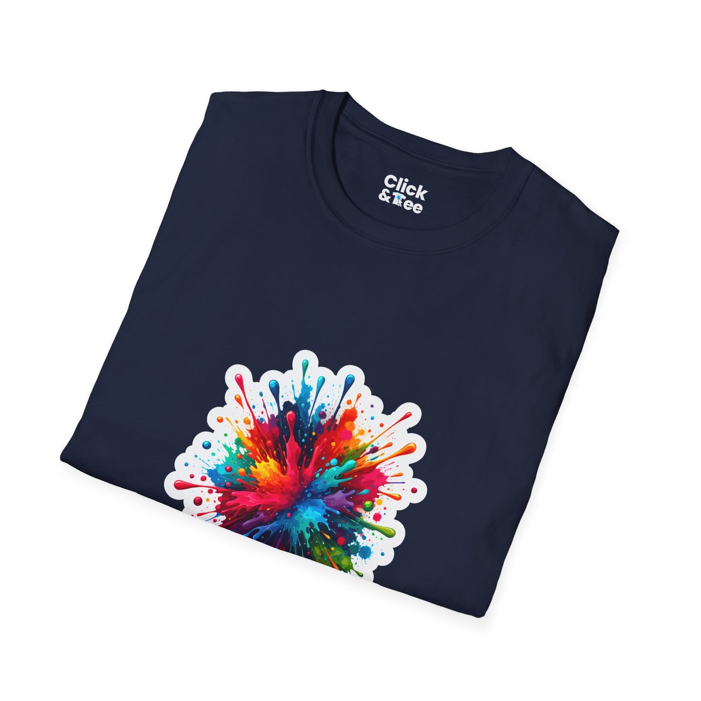 Color Splatter T-Shirt - Vibrant Splatter Paint Art Exploding in all directions - Color Splatter Style T-Shirt
