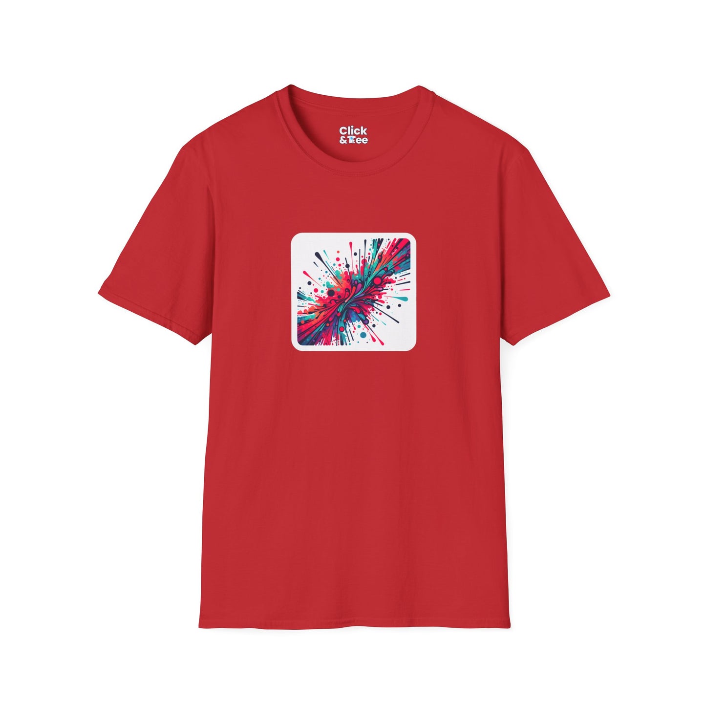 Color Splatter T-Shirt - Vibrant Abstract design Splattered - Color Splatter Style T-Shirt
