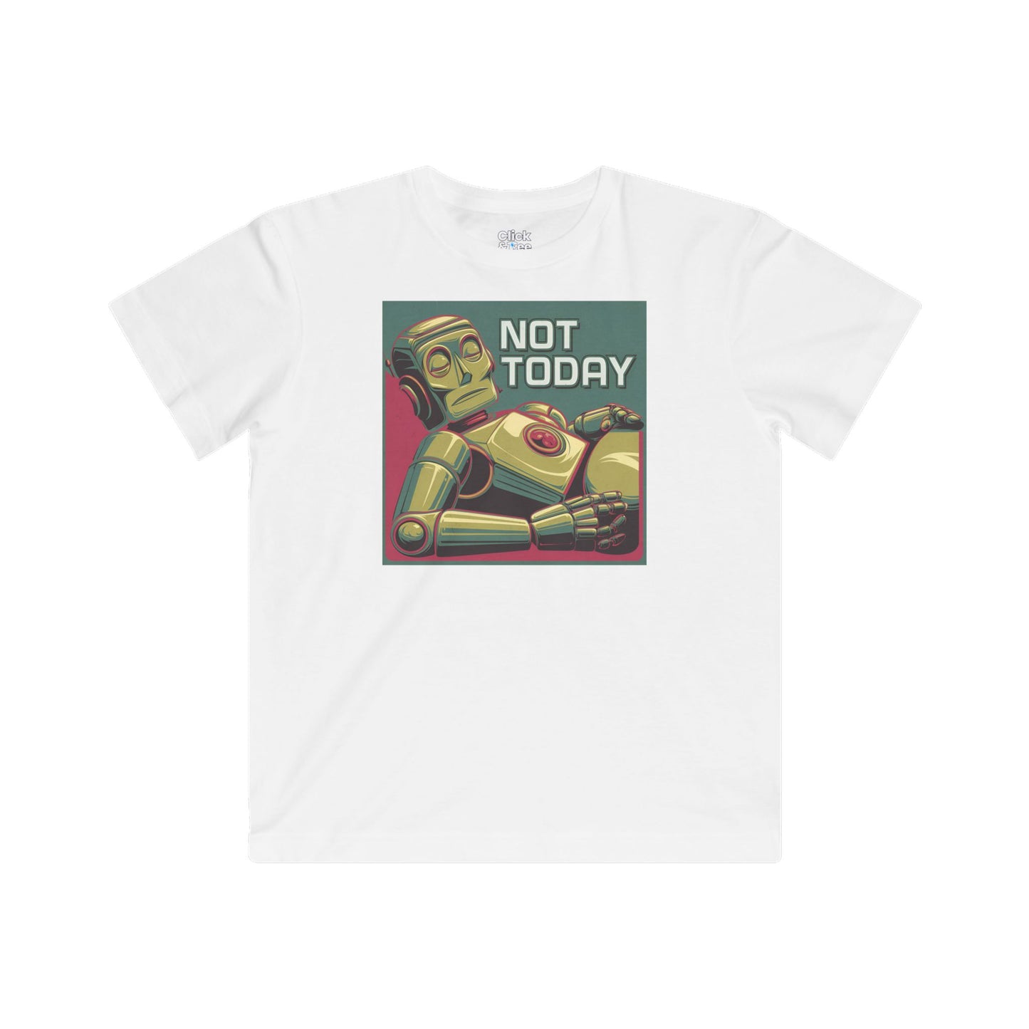 Kids Retro T-Shirt - Classic Retro-Futuristic Robot Sleeping - Retro Style T-Shirt