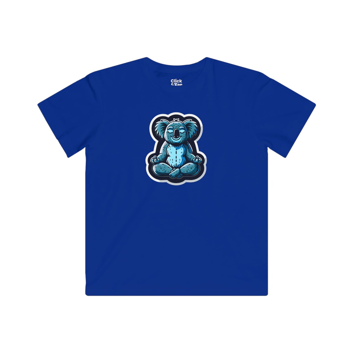 Kids Vector T-Shirt - Happy Koala Meditating - Vector Style T-Shirt