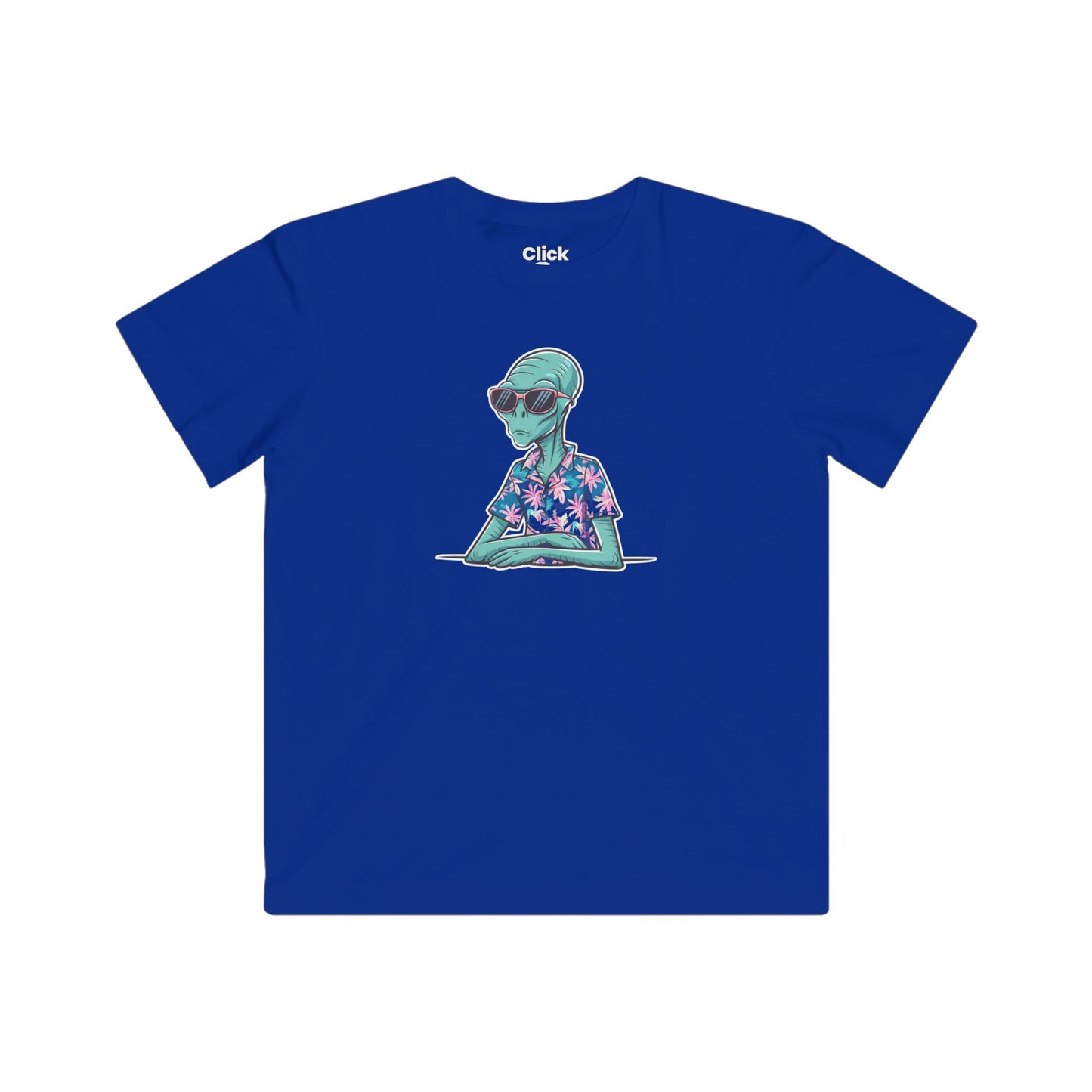 Kids Retro T-Shirt - Trendy Alien Relaxing in Miami Beach - Retro Style T-Shirt