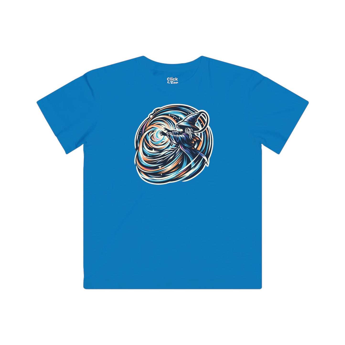 Kids Fantasy T-Shirt - Powerful Wizard Bending Time - Fantasy Style T-Shirt