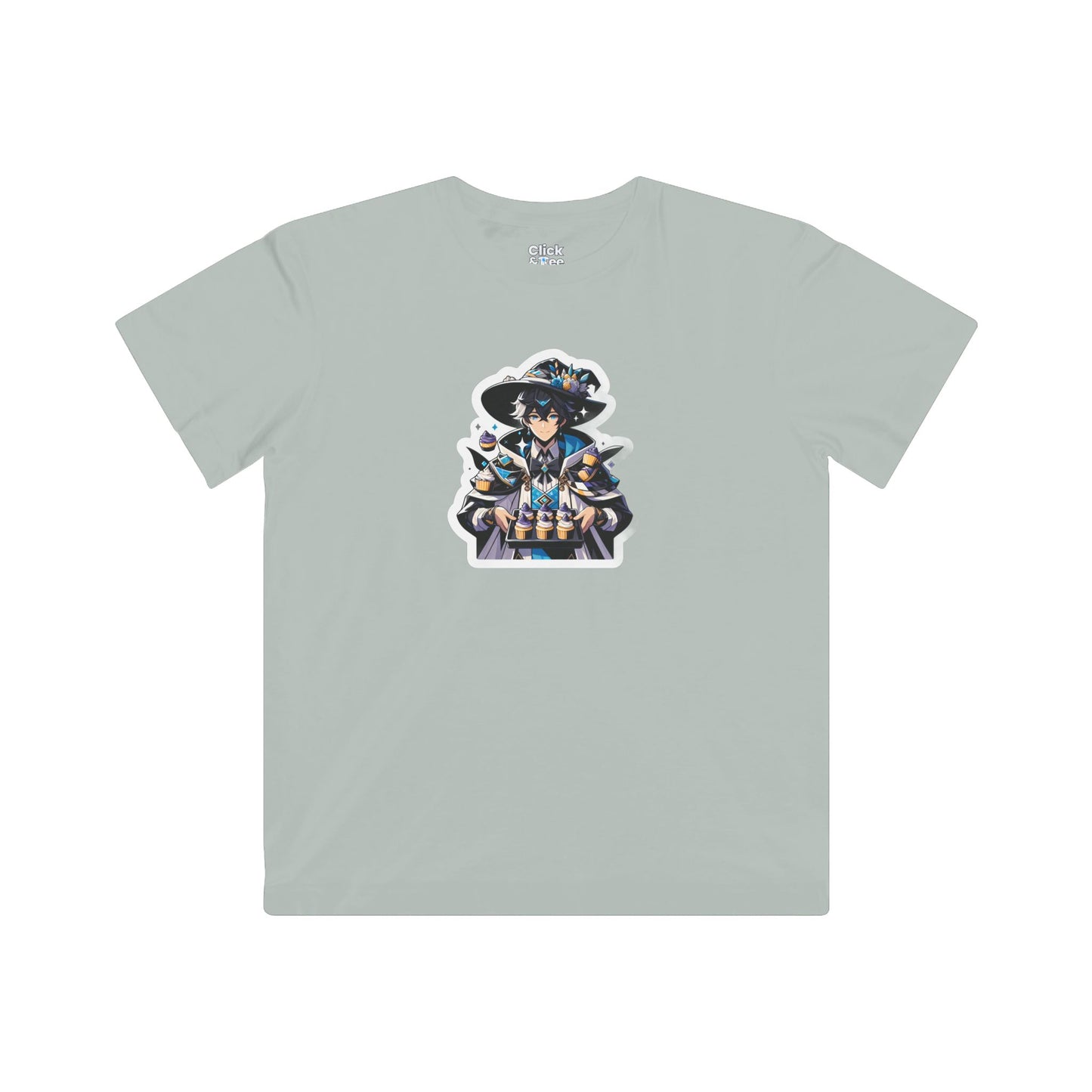 Kids Harem Anime T-Shirt - Beautiful Mage Baking Cupcakes - Harem Anime Style T-Shirt