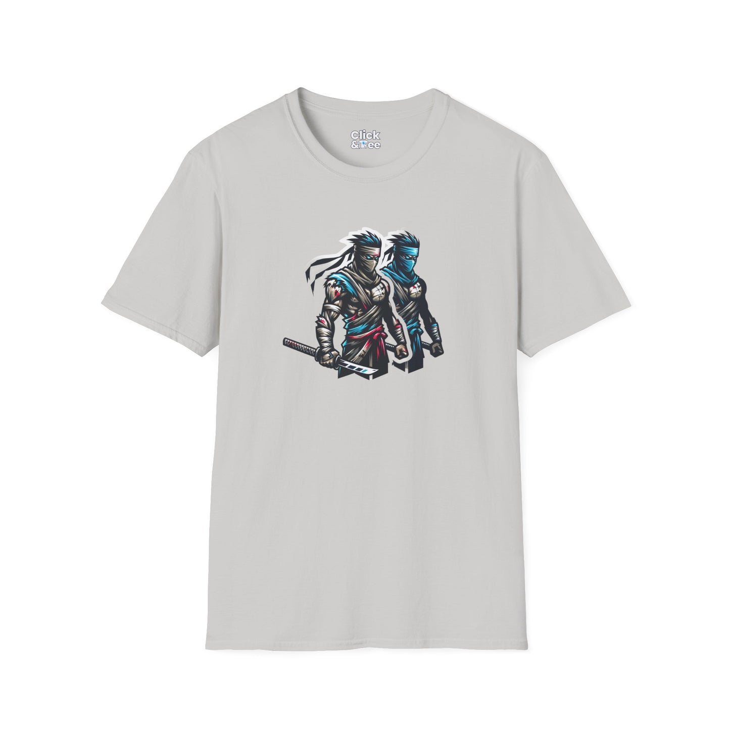 Realistic T-Shirt - Battle-scarred Warrior Ninja Ready for battle - Realistic Style T-Shirt