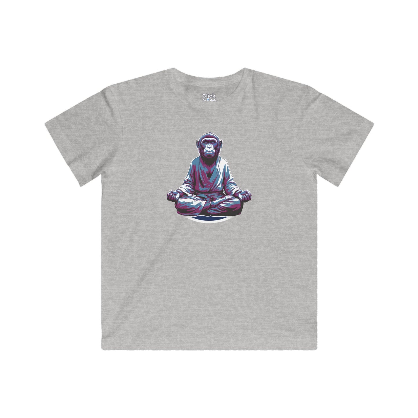 Kids Digital Art T-Shirt - Enlightened Monkey Levitating - Digital Art Style T-Shirt