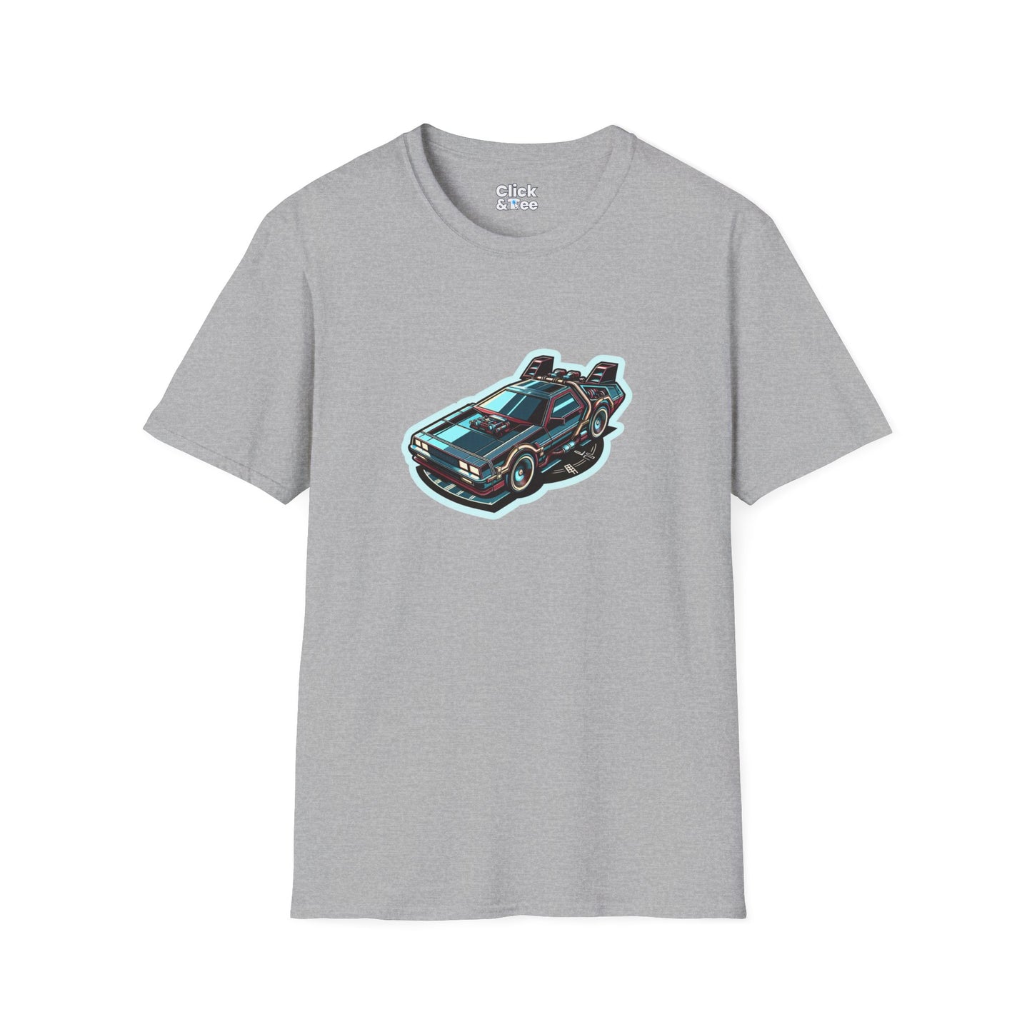 Unique T-Shirt - Ultra Fast Time Machine Car Speeding into the future - Futuristic Style T-Shirt