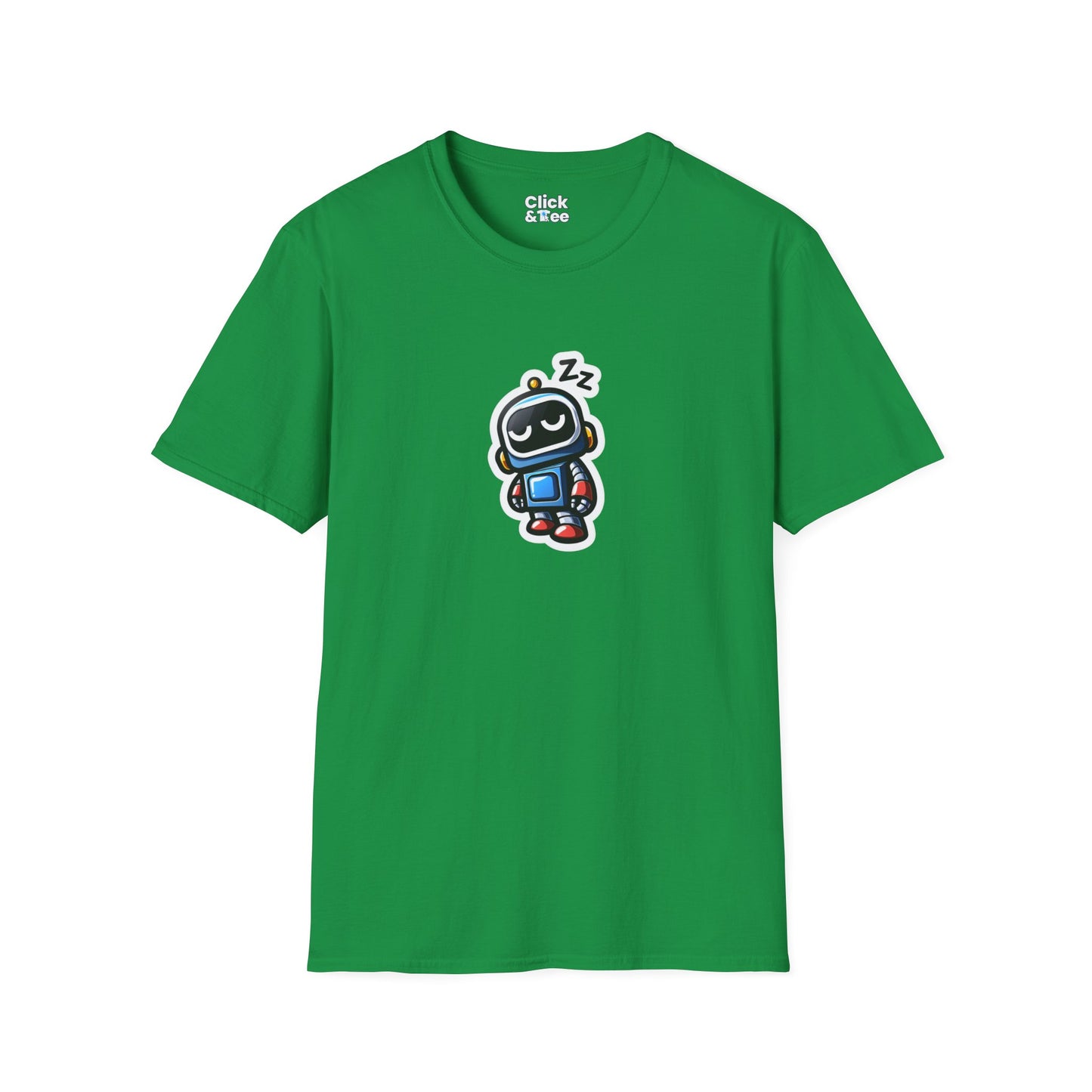 Unique T-Shirt - Sleepy Robot Carrying a human - Cartoon Style T-Shirt