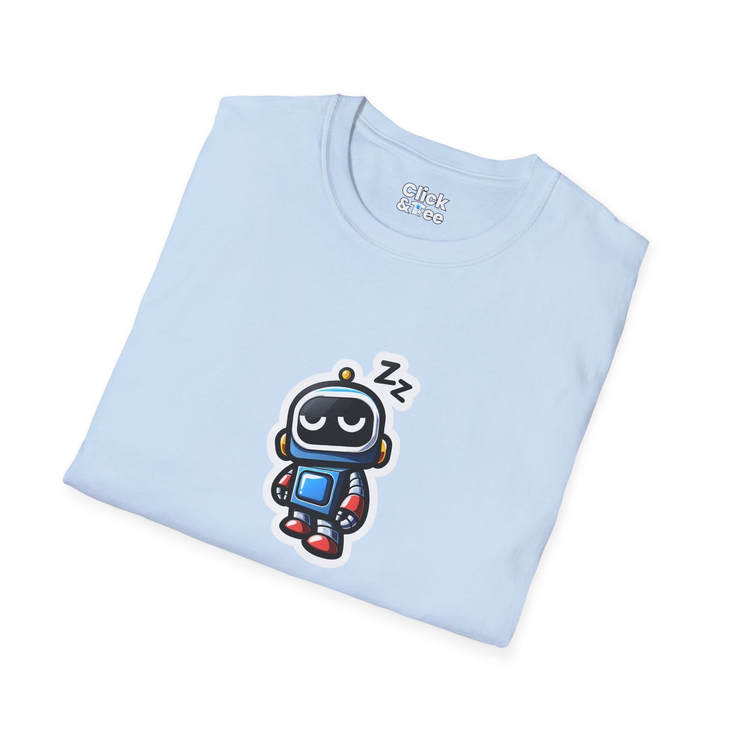 Unique T-Shirt - Sleepy Robot Carrying a human - Cartoon Style T-Shirt