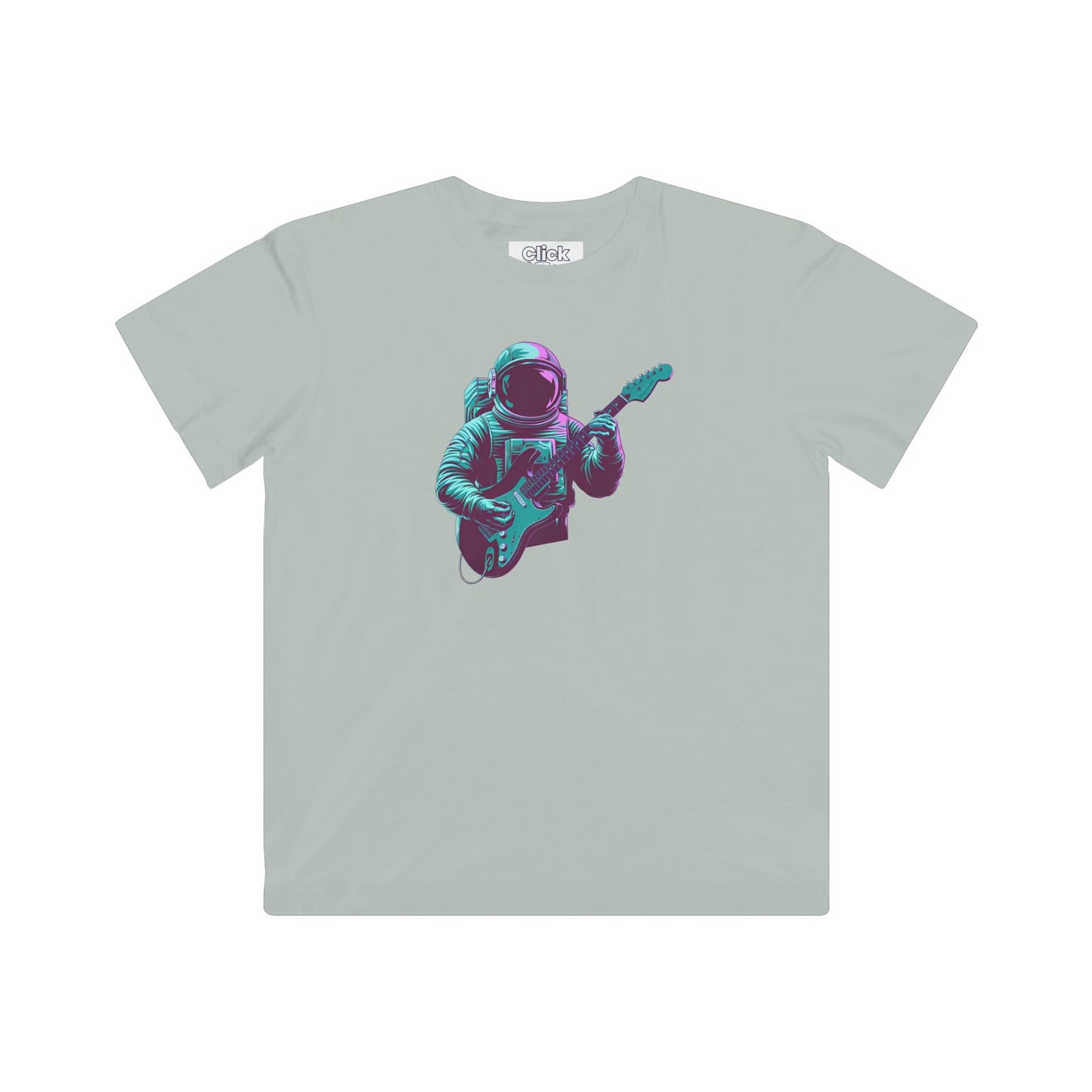 Kids Synthwave T-Shirt - Post-Apocalyptic Retro-Futuristic Astronaut Intensely Playing Electric Guitar - Synthwave Style T-Shirt