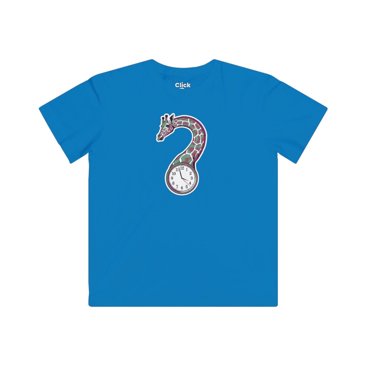 Kids Psychadelic T-Shirt - Insomniac Giraffe Bending Time - Psychadelic Style T-Shirt (ID86)