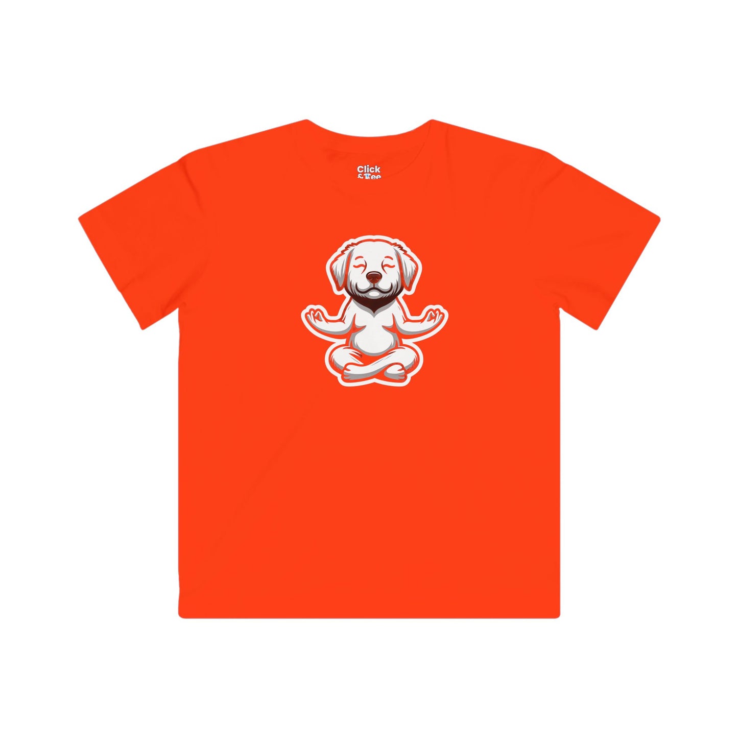 Kids Photography T-Shirt - Cute Puppy Meditating - Photography Style T-Shirt