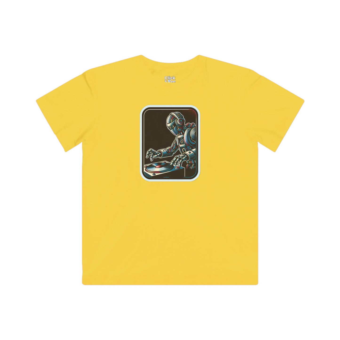 Kids Retro T-Shirt - Wild Retro Futuristic Robot DJing - Retro Style T-Shirt