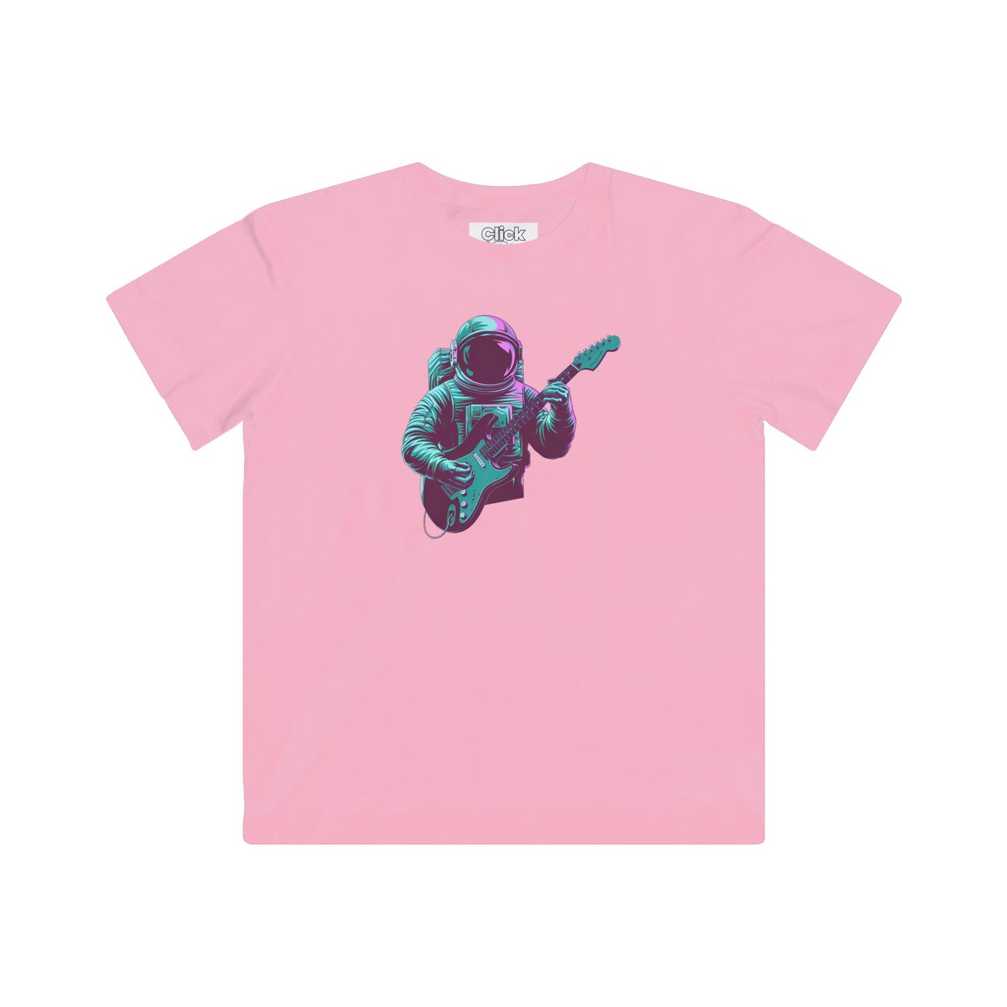 Kids Synthwave T-Shirt - Post-Apocalyptic Retro-Futuristic Astronaut Intensely Playing Electric Guitar - Synthwave Style T-Shirt