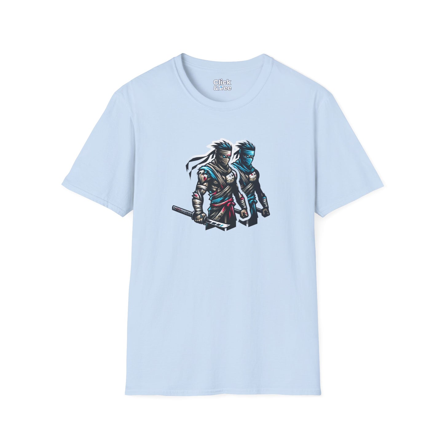 Realistic T-Shirt - Battle-scarred Warrior Ninja Ready for battle - Realistic Style T-Shirt