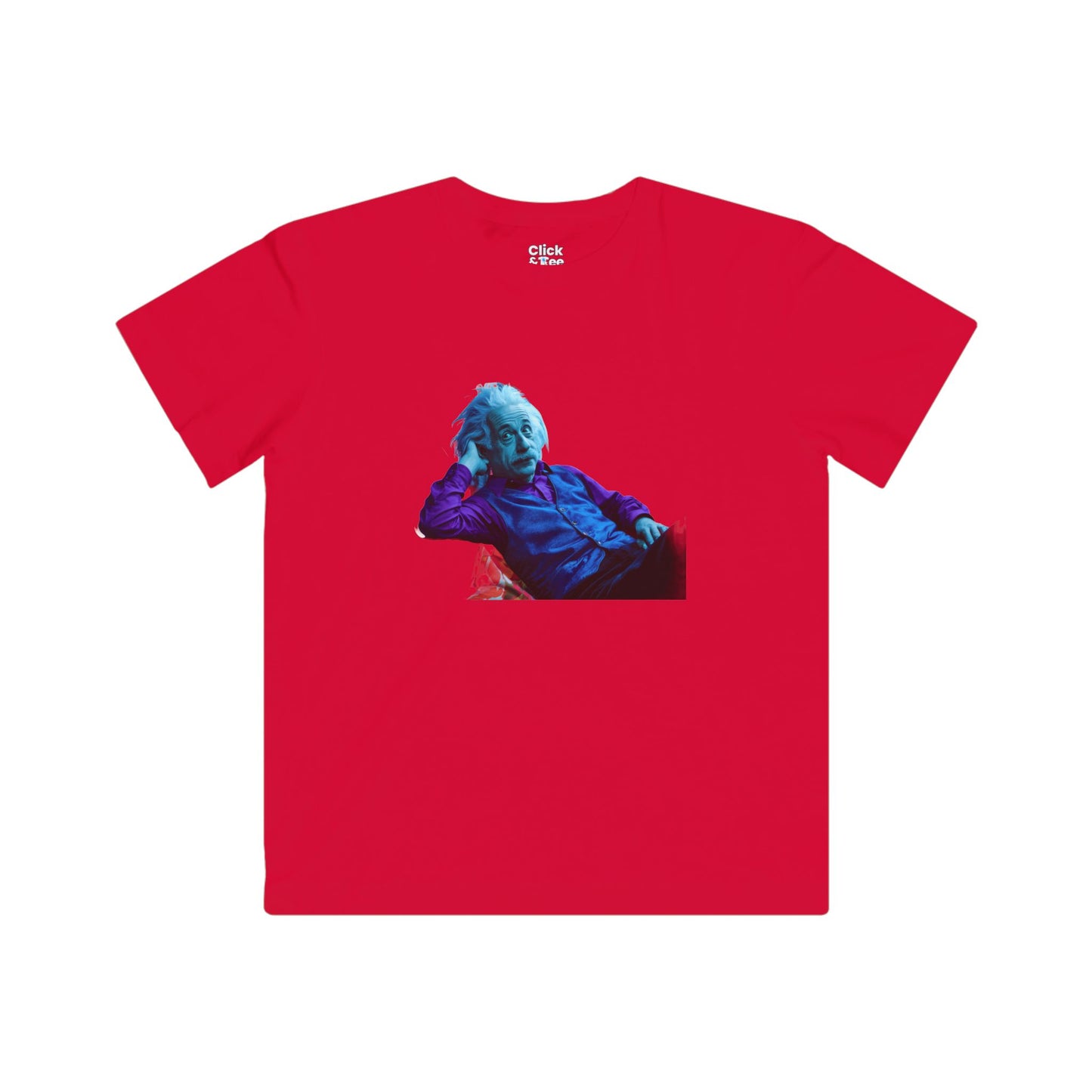 Kids Cyberpunk T-Shirt - funny albert Einstein laying down on a couch - Cyberpunk Style T-Shirt