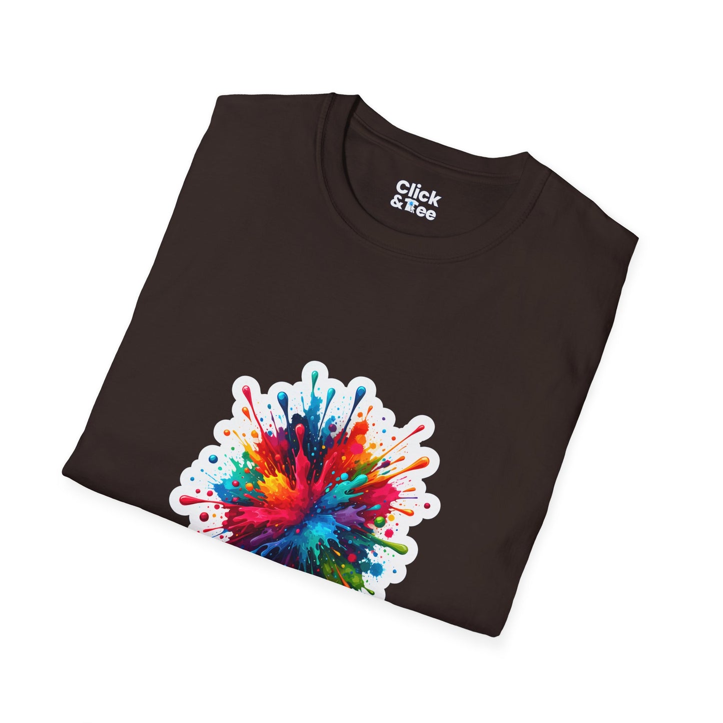 Color Splatter T-Shirt - Vibrant Splatter Paint Art Exploding in all directions - Color Splatter Style T-Shirt