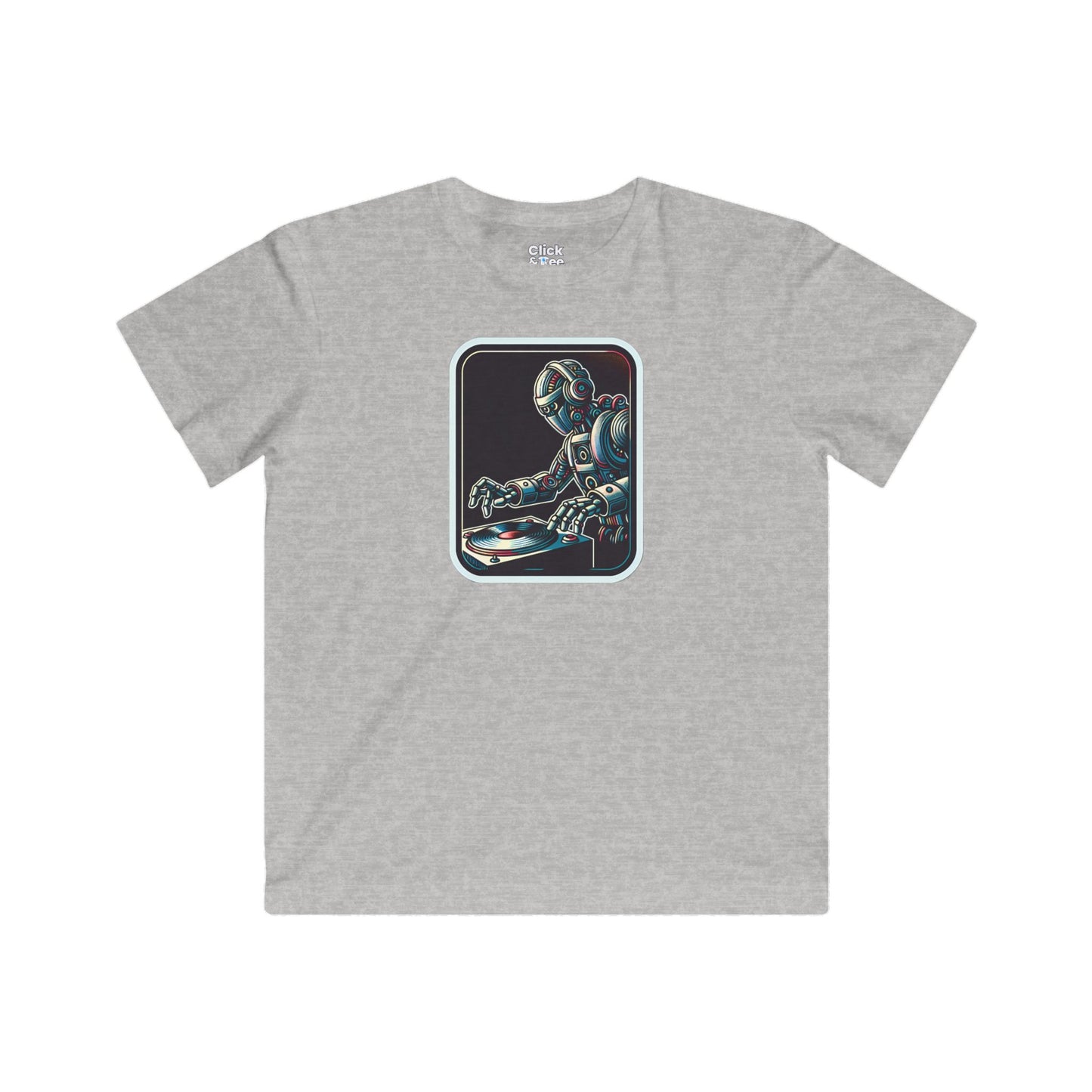 Kids Retro T-Shirt - Wild Retro Futuristic Robot DJing - Retro Style T-Shirt