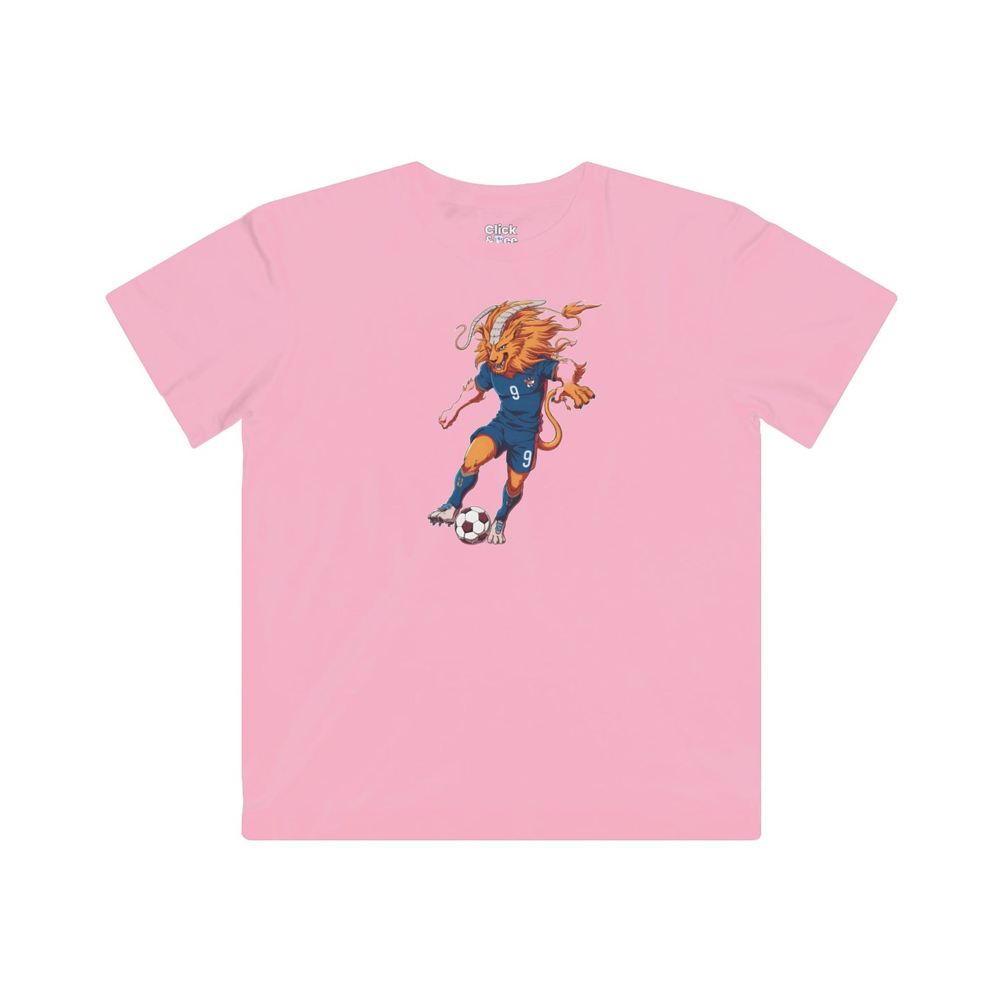 Kids Shonen Anime T-Shirt - Blazing Chimera Playing Soccer - Shonen Anime Style T-Shirt