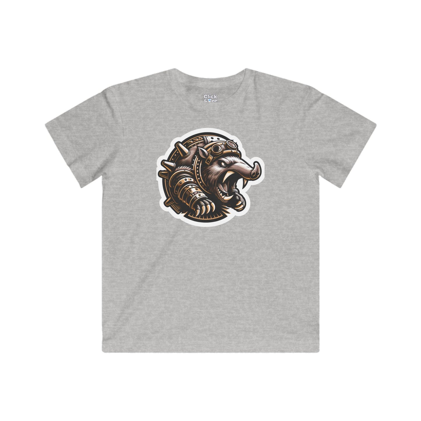 Kids Steampunk T-Shirt - angry aardvark aardvark growling - Steampunk Style T-Shirt