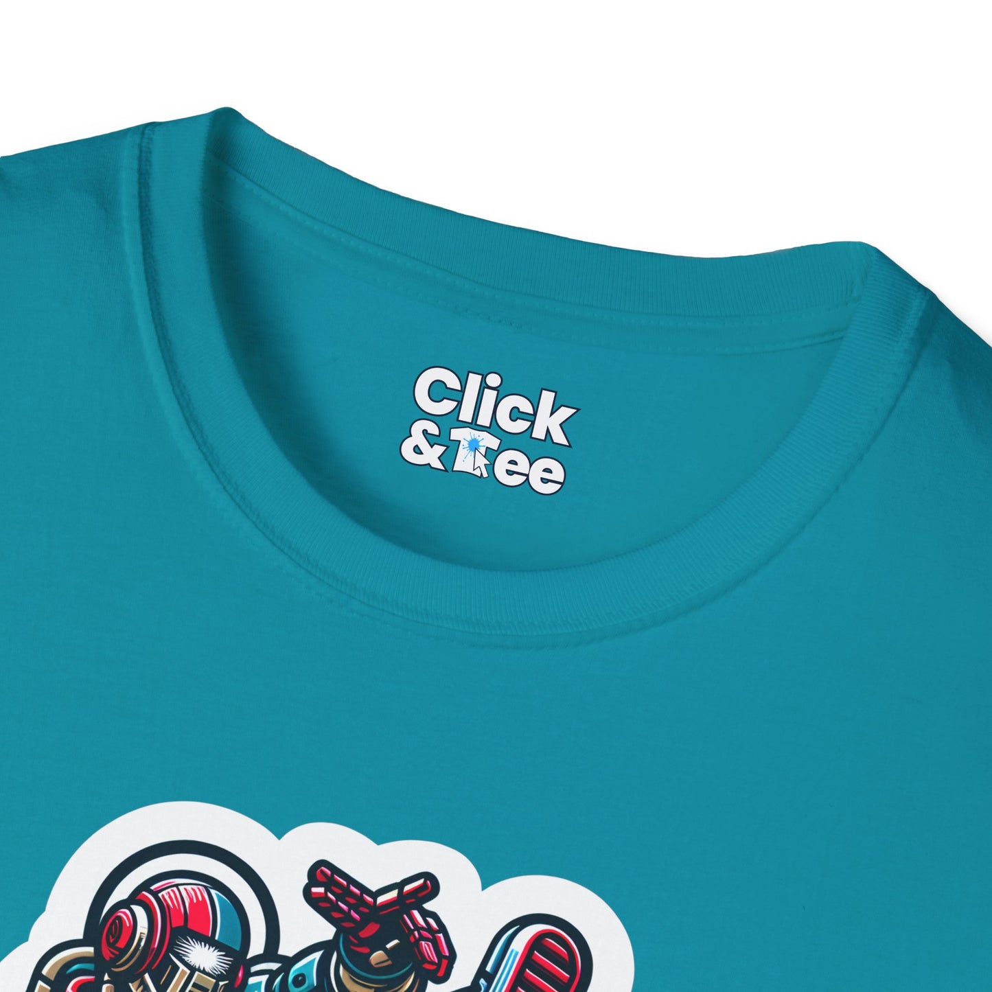 Retro T-Shirt - Aggressive Retro-Robot Breakdancing - Retro Style T-Shirt