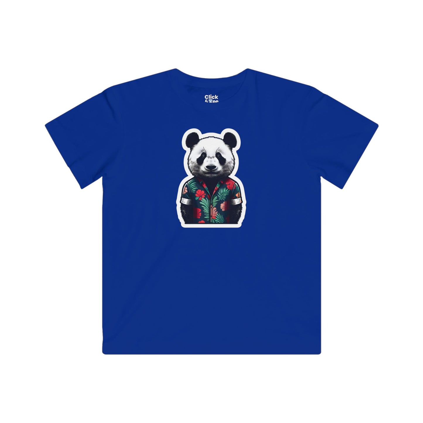 Kids Photography T-Shirt - Fancy Panda Wearing a Trendy T-Shirt - Photography Style T-Shirt