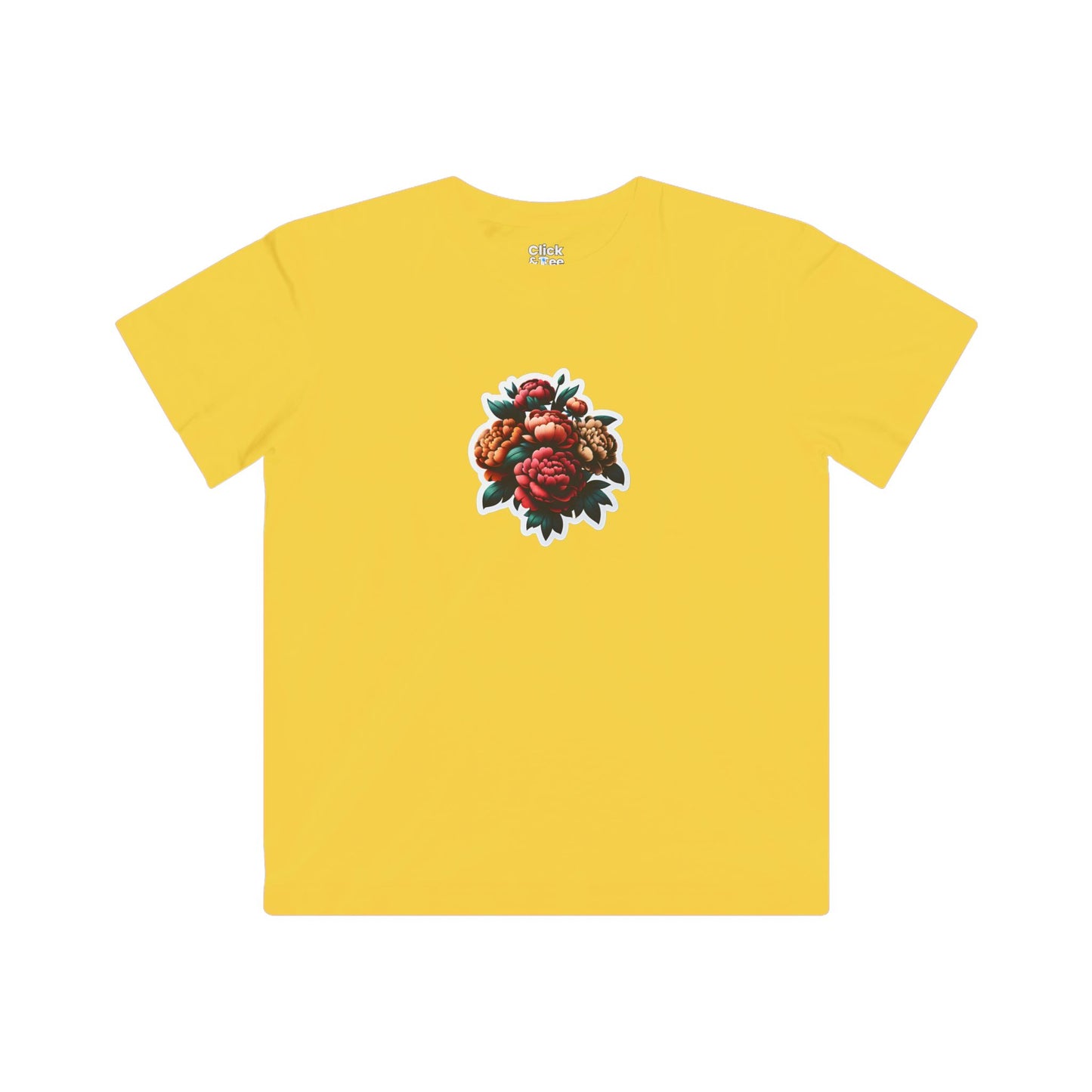 Kids Photography T-Shirt - Vibrant Beautiful Peonies in a Bouquet - Photography Style T-Shirt