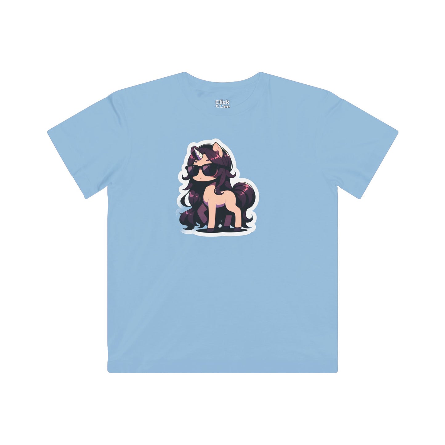 Kids Harem Anime T-Shirt - Cute Centaur Wearing Black Sunglasses - Harem Anime Style T-Shirt